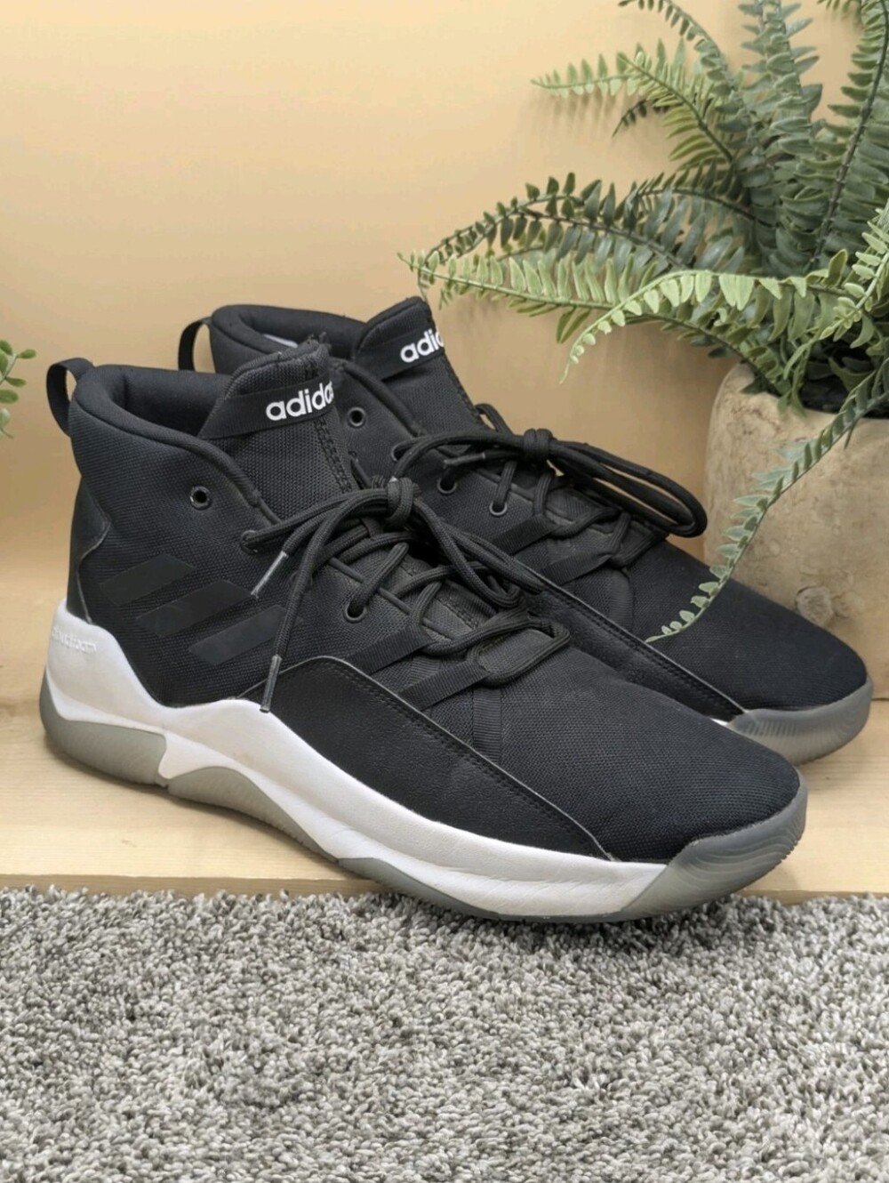 adidas Streetfire Core Black Mens Size 13 Basketball Shoes Casual Comfort